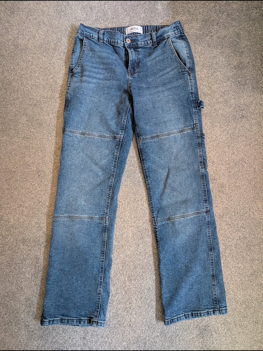 Wide Leg Low Rise Cargo Jeans